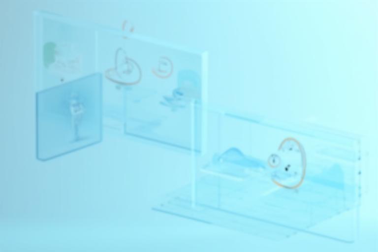 Illustration of a person interacting with a personalized digital wellness dashboard, showing various health metrics and plan components like diet and exercise.