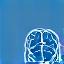 Icon representing mental health support, like two hands gently cupping a head or a brain symbol